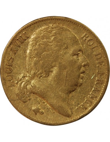 Louis XVIII 20 Francs Or 1817 L Bayonne