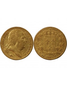 Louis XVIII 20 Francs Or 1817 L Bayonne 2