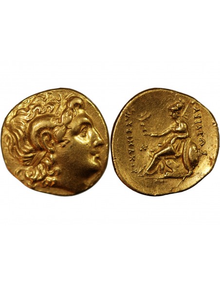 ROYAUME DE THRACE, LYSIMAQUE - STATERE OR 323 / 281 AV JC