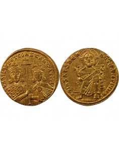 Empire Byzantin Basile Ier Solidus Or 868-879 Constantinople 2