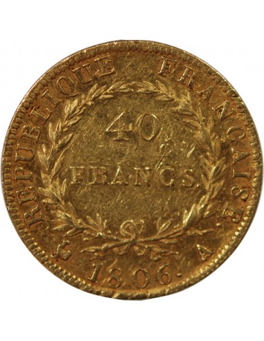 NAPOLEON Ier﻿ - 40 FRANCS OR 1806 A PARIS﻿