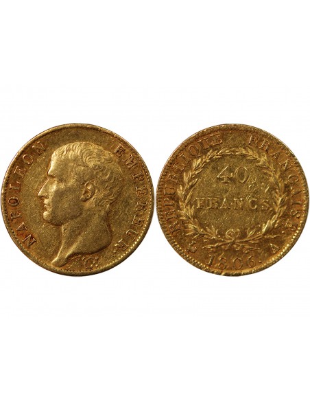 NAPOLEON Ier﻿ - 40 FRANCS OR 1806 A PARIS﻿
