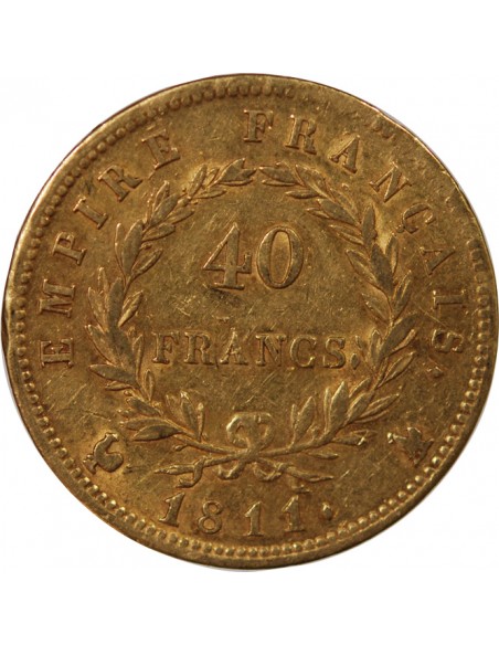Napoléon Ier, Empereur de France, Roi d'Italie 40 Francs Or 1811 A Paris