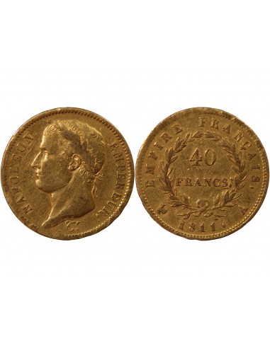 NAPOLÉON Ier - 40 FRANCS OR, TETE LAUREE - 1811 A PARIS