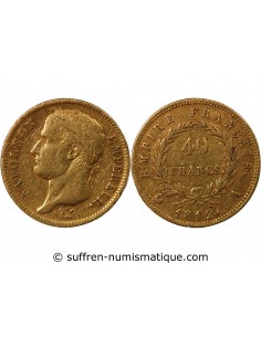 NAPOLEON Ier﻿ - 40 FRANCS OR TETE LAUREE 1812 A PARIS﻿