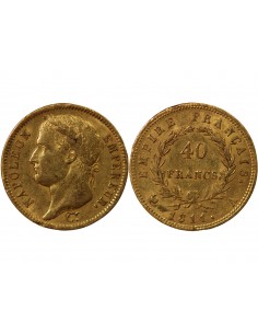 NAPOLÉON Ier - 40 FRANCS OR, TETE LAUREE - 1811 A PARIS 2