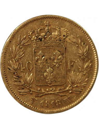 Louis XVIII 40 Francs Or 1818 W Lille
