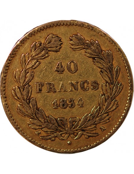 Louis-Philippe Ier 40 Francs Or 1834 A Paris
