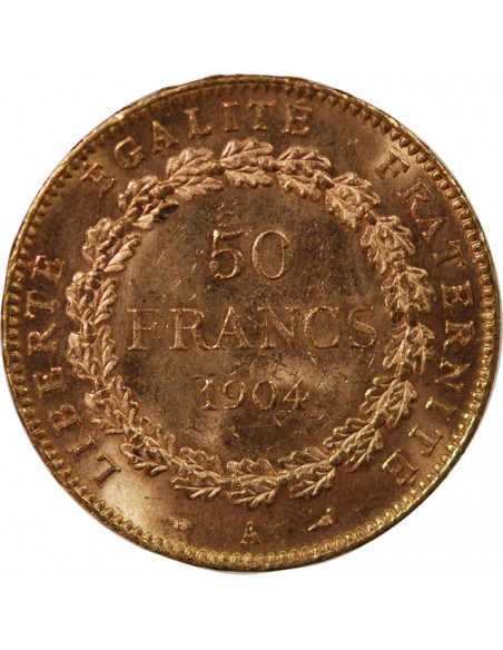 GENIE ﻿- 50 FRANCS OR 1904 A PARIS﻿