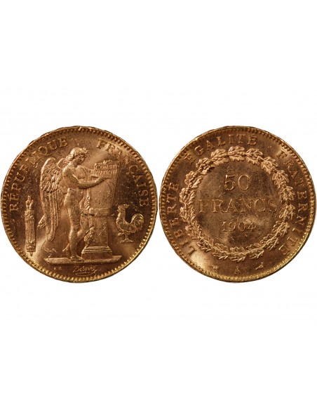 GENIE ﻿- 50 FRANCS OR 1904 A PARIS﻿