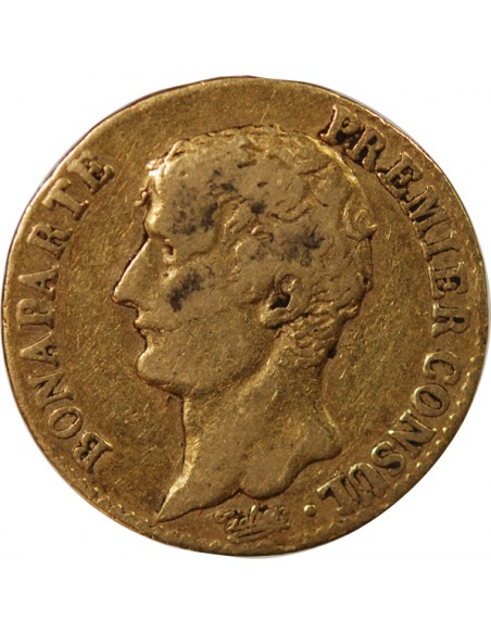 BONAPARTE 1er CONSUL - 20 FRANCS OR AN 12 A PARIS