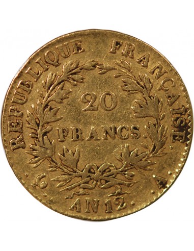 BONAPARTE 1er CONSUL - 20 FRANCS OR AN 12 A PARIS