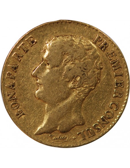 BONAPARTE 1er CONSUL - 20 FRANCS OR AN 12 A PARIS