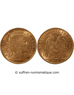 MARIANNE, COQ - 10 FRANCS OR 1906