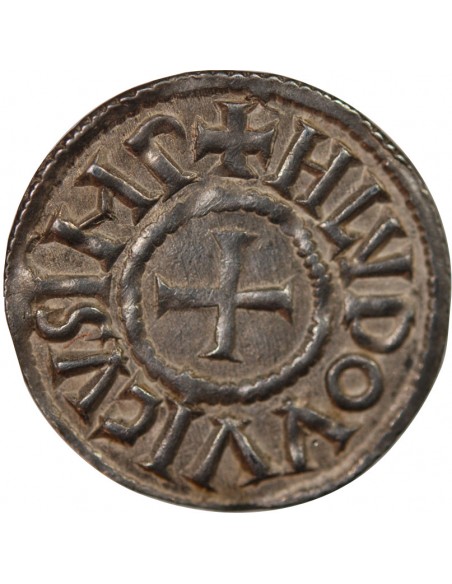 Louis Ier 1 denier Argent 819-822 Melle