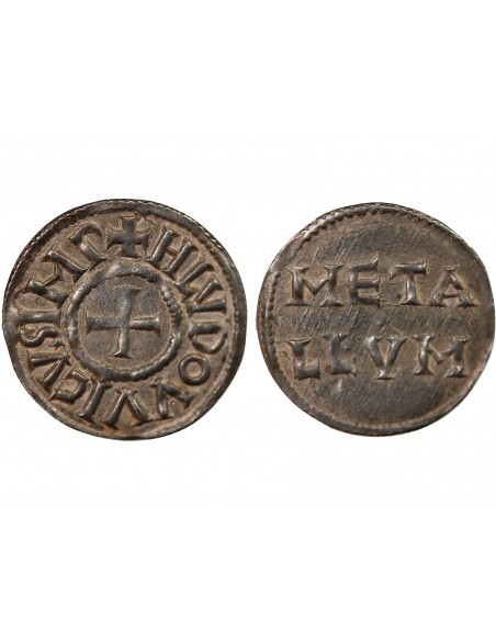 Louis Ier 1 denier Argent 819-822 Melle