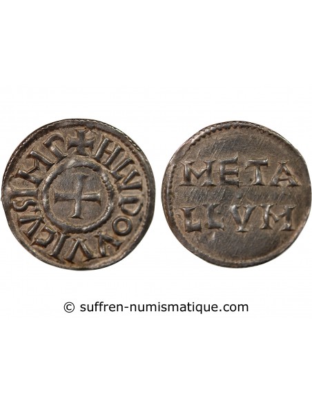 Louis Ier 1 denier Argent 819-822 Melle