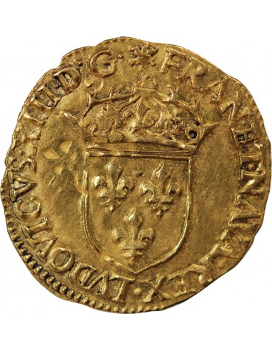 Louis XIII 1 ecu d'or Or 1622 B Rouen