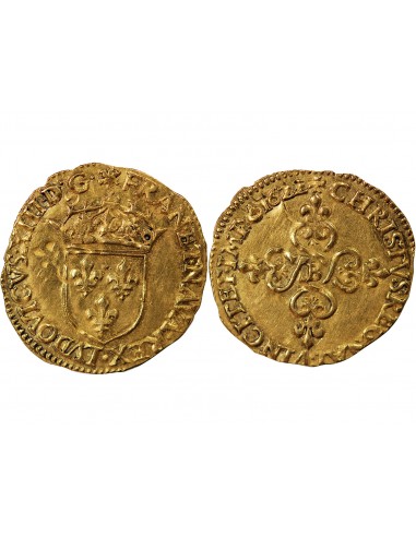 Louis XIII 1 ecu d'or Or 1622 B Rouen