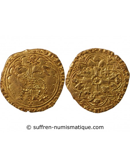 Charles VII 1 agnel d'or Or 1427-1462 N Montpellier