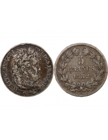 LOUIS PHILIPPE - 5 FRANCS ARGENT 1832 T NANTES