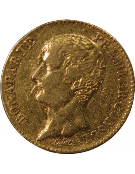 Napoléon Ier, Empereur de France, Roi d'Italie 20 Francs Or AN XI A Paris