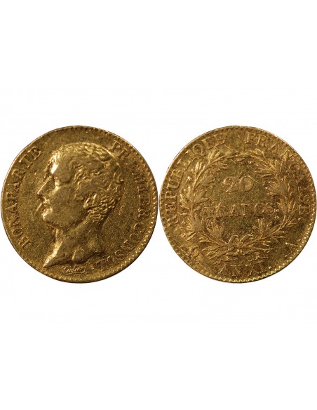 Napoléon Ier, Empereur de France, Roi d'Italie 20 Francs Or AN XI A Paris