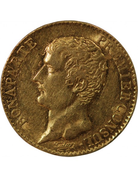 BONAPARTE 1er CONSUL - 20 FRANCS OR AN 12 A PARIS