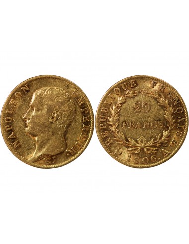 Napoléon Ier, Empereur de France, Roi d'Italie 20 Francs Or 1806 A Paris