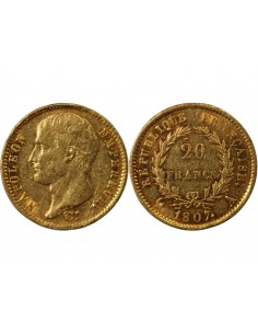 NAPOLEON Ier﻿ - 20 FRANCS OR﻿, BALANCIER GENGEMBRE - 1807 A PARIS 2
