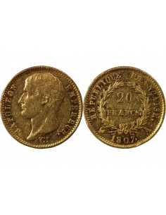 Napoléon Ier, Empereur de France, Roi d'Italie 20 Francs Or 1807 A Paris 2