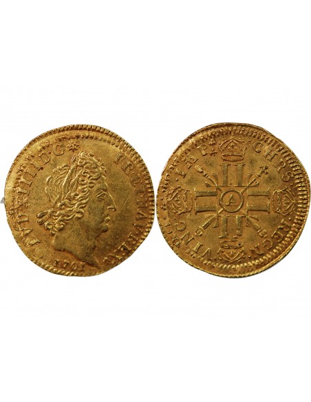 Louis XIV 1/2 louis d'or Or 1701 A Paris