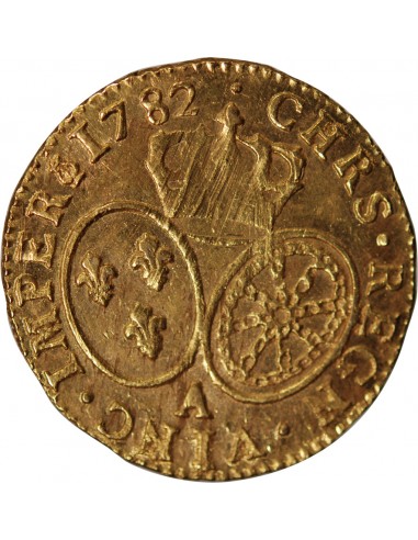 LOUIS XVI - LOUIS D'OR AU BUSTE HABILLE 1782 A PARIS