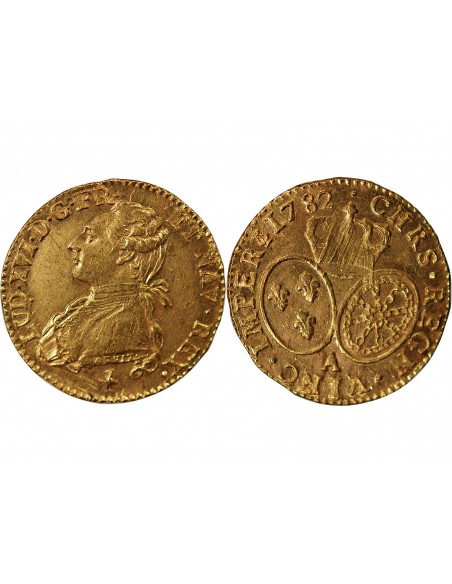 LOUIS XVI - LOUIS D'OR AU BUSTE HABILLE 1782 A PARIS