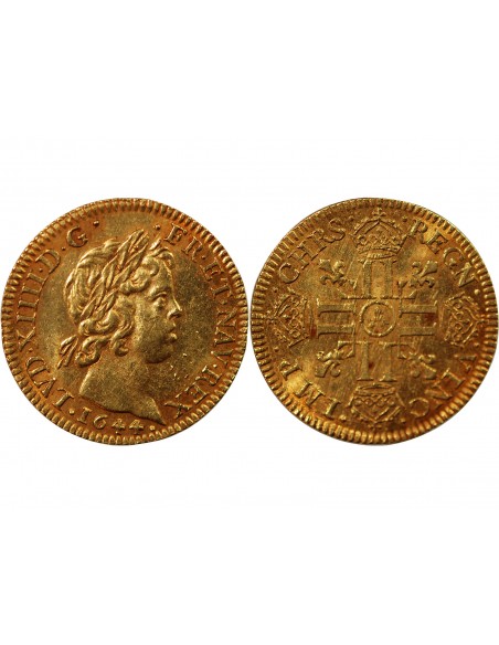 Louis XIV 1 louis d'or Or 1644 A Paris