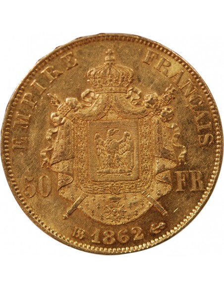 NAPOLEON III ﻿- 50 FRANCS OR 1852 BB STRASBOURG