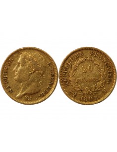 NAPOLEON Ier - 20 FRANCS OR 1808 M TOULOUSE "Type République"﻿﻿ 2