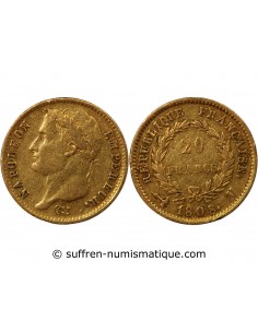NAPOLEON Ier - 20 FRANCS OR 1808 M TOULOUSE "Type République"﻿﻿