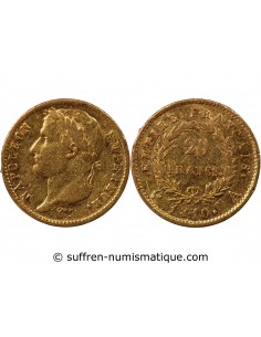NAPOLÉON Ier - 20 FRANCS OR, TETE LAUREE - 1810 A PARIS
