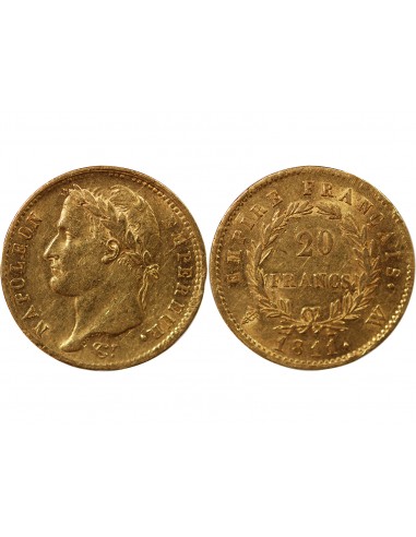 Napoléon Ier, Empereur de France, Roi d'Italie 20 Francs Or 1811 W Lille