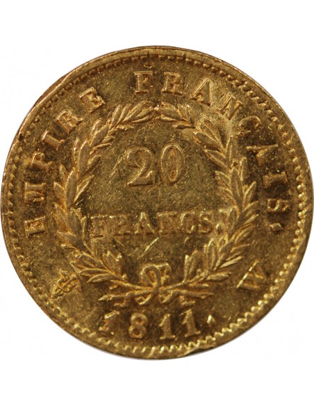 NAPOLEON Ier - 20 FRANCS OR 1811 W LILLE