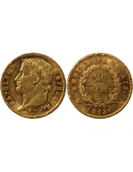 Napoléon Ier, Empereur de France, Roi d'Italie 20 Francs Or 1813 A Paris