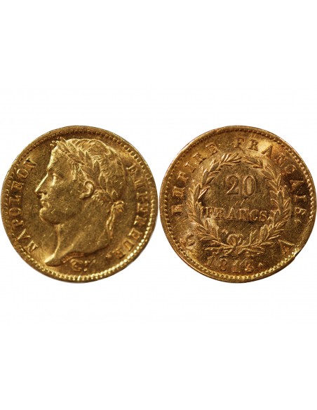 NAPOLÉON Ier - 20 FRANCS OR, TETE LAUREE - 1813 A PARIS
