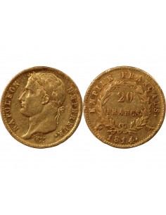Napoléon Ier, Empereur de France, Roi d'Italie 20 Francs Or 1814 A Paris 2