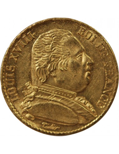 Louis XVIII 20 Francs Or 1814 A Paris