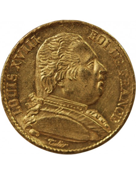 Louis XVIII 20 Francs Or 1814 A Paris
