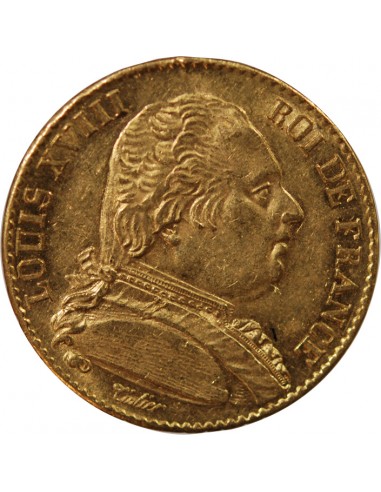 Louis XVIII 20 Francs Or 1814 A Paris