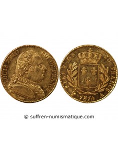 Louis XVIII 20 Francs Or 1814 A Paris