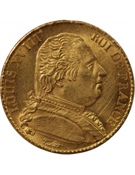 LOUIS XVIII - 20 FRANCS OR 1814 A PARIS