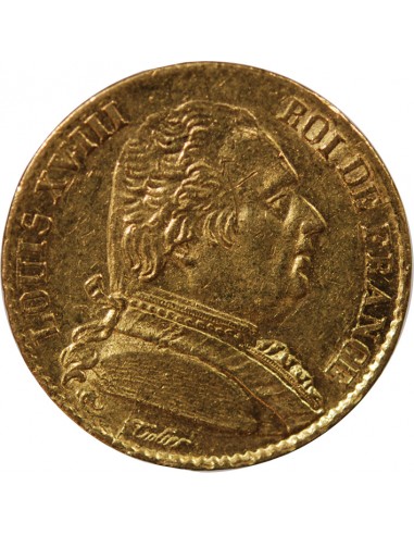 LOUIS XVIII - 20 FRANCS OR 1814 W LILLE
